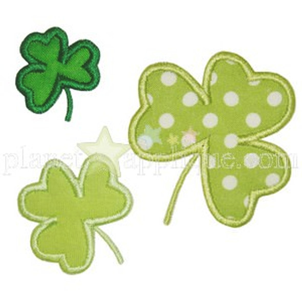 3 Shamrocks Applique Machine Embroidery Design