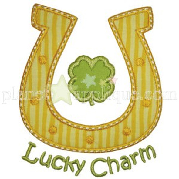 Lucky Horseshoe Applique Embroidery Design