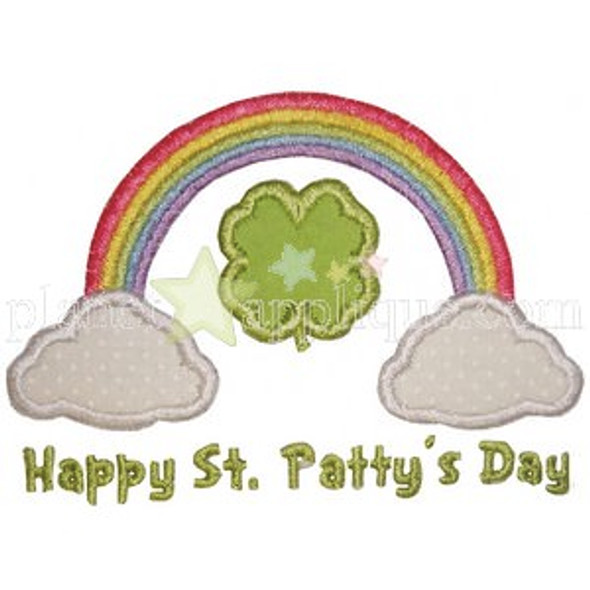 Shamrock Rainbow Applique Machine Embroidery Design