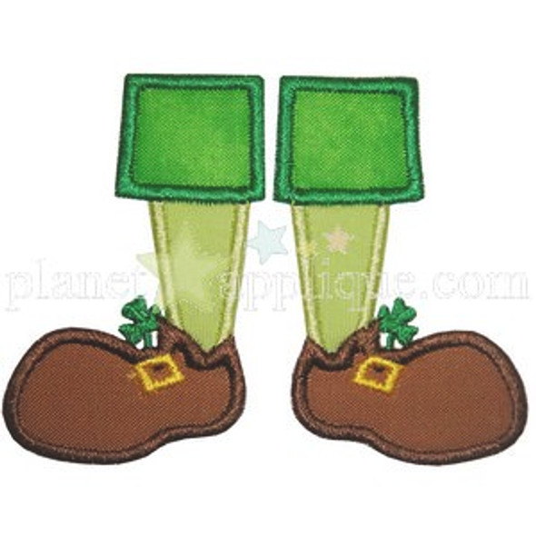 Leprechaun Feet Applique Machine Embroidery Design