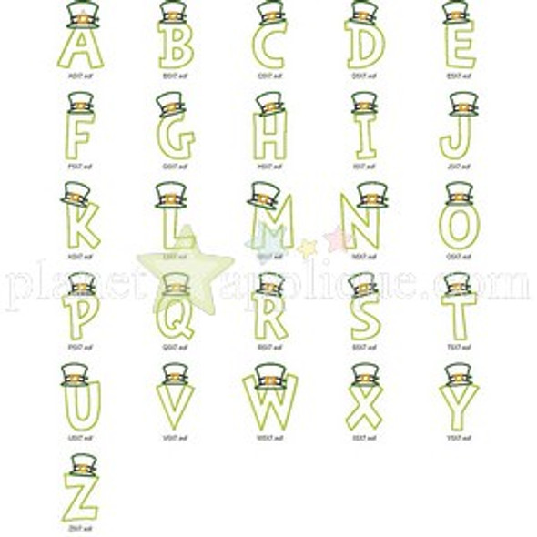 Lucky Alphabet Embroidery Font Design
