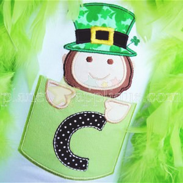 Leprechaun Pocket Alphabet Embroidery Font Design