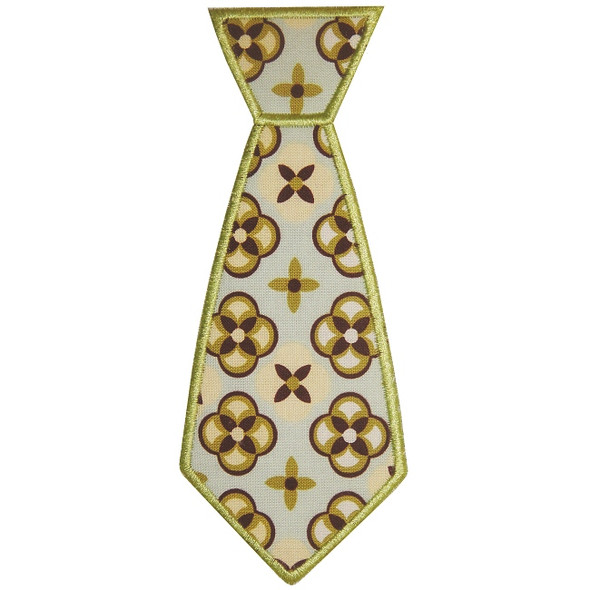 Tie Applique Machine Embroidery Design