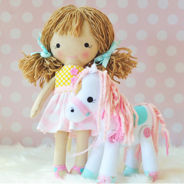 ITH Abby Doll and Pony Machine Embroidery Design