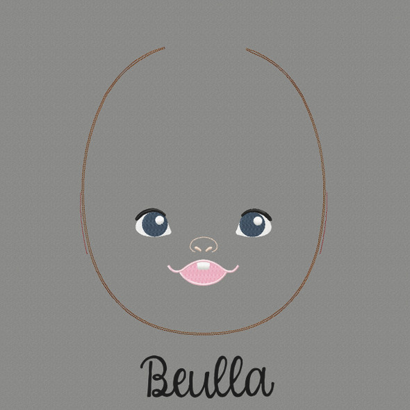 Beulla Doll Faces Addon Machine Embroidery Design