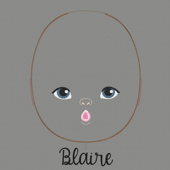 Blaire Doll Faces Addon Machine Embroidery Design