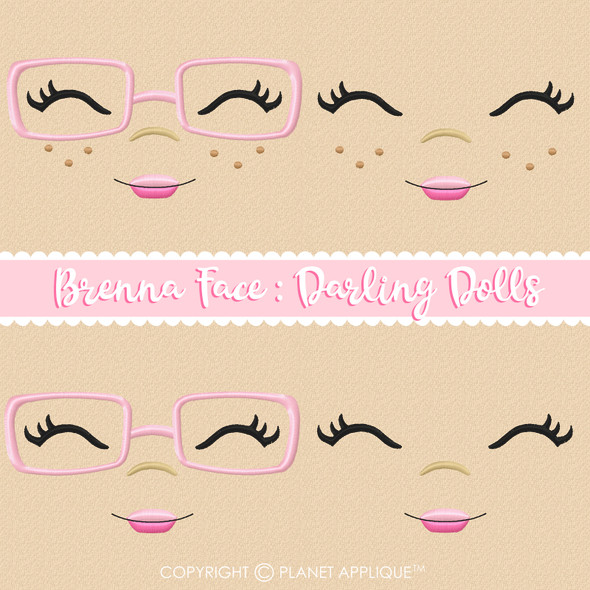 Brenna Face Styles For Darling Dolls Machine Embroidery Design