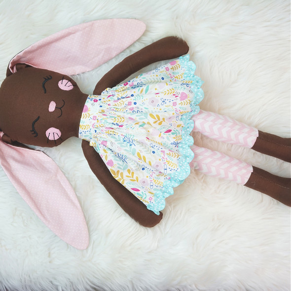 In the Hoop Darling Bunny Plushie Machine Embroidery Design for Easter