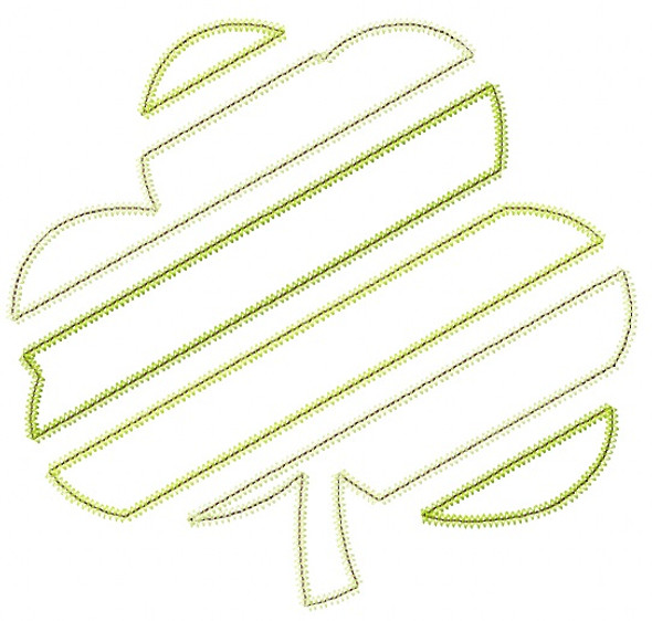 Whimsical Clover Applique Embroidery Design