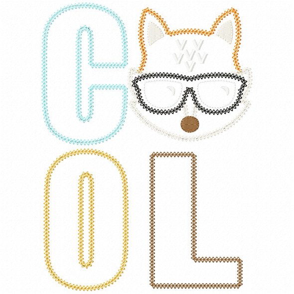 Cool Fox Vintage and Chain Stitch Machine Embroidery Design