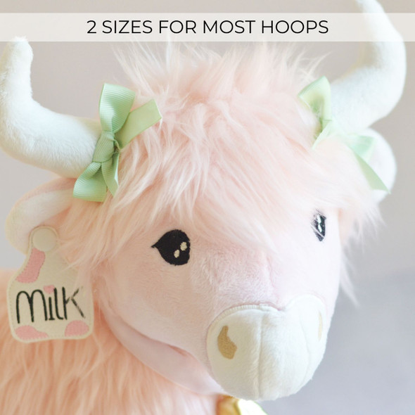 Clarabelle Highland Cow Plushie Machine Embroidery Design Birthday Gift