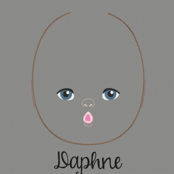 Daphne Doll Faces Addon Machine Embroidery Design