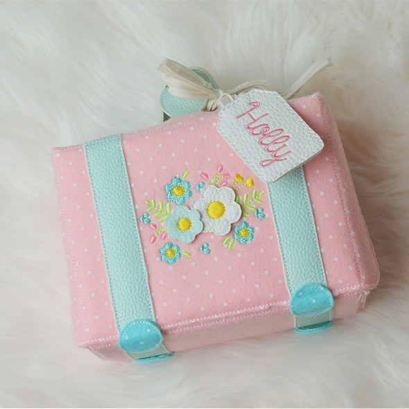 In The Hoop Suitcase  For Holly Doll