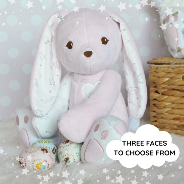 In the Hoop ITH Memory Bear Bunny Plush Doll Design for Machine Embroidery
