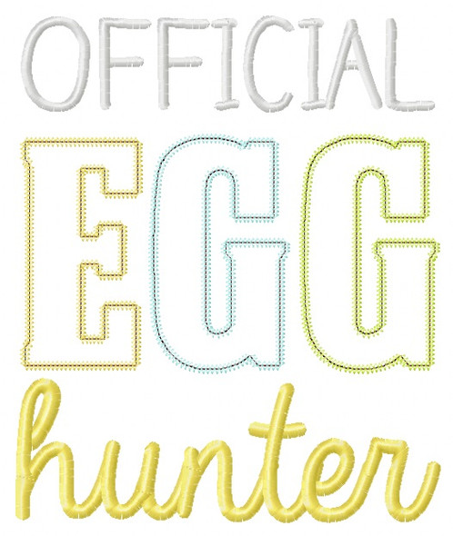 Official Egg Hunter Embroidery Design