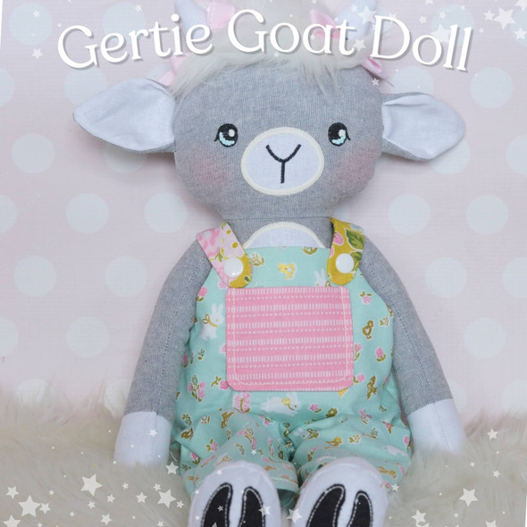 Gertie Billy Goat Doll Plushie Machine Embroidery Design Project