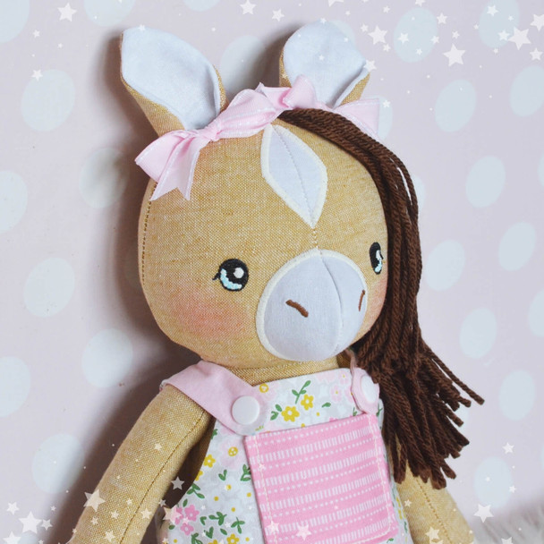 Harriette Horse Pony Unicorn Doll Plushie Machine Embroidery Design Project