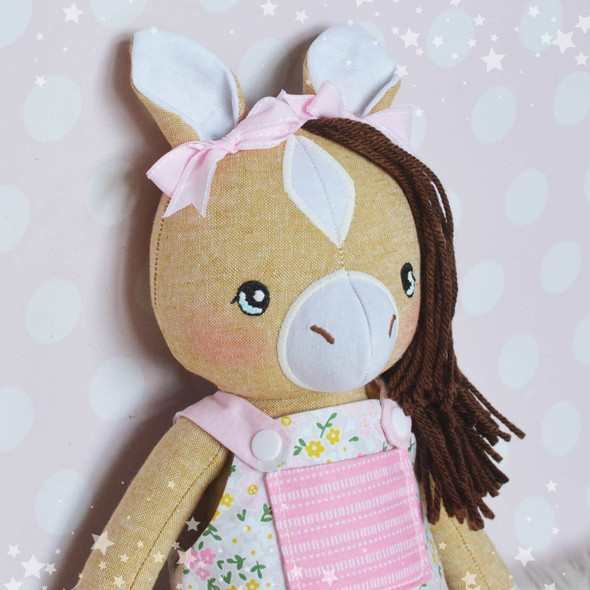 Harriette Horse Pony Unicorn Doll Plushie Machine Embroidery Design Project