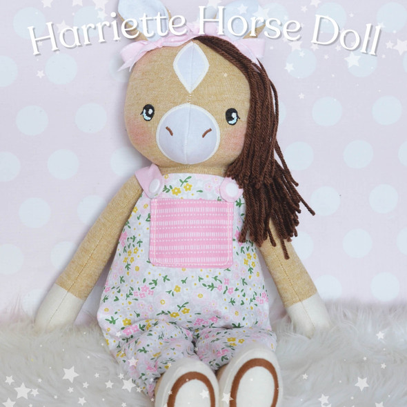 Harriette Horse Pony Unicorn Doll Plushie Machine Embroidery Design Project