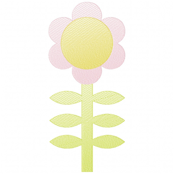Flower 2 Sketch Applique Machine Embroidery Design