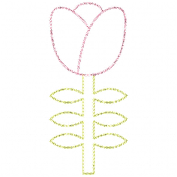 Flower 4 Chain and Vintage Applique Embroidery Design