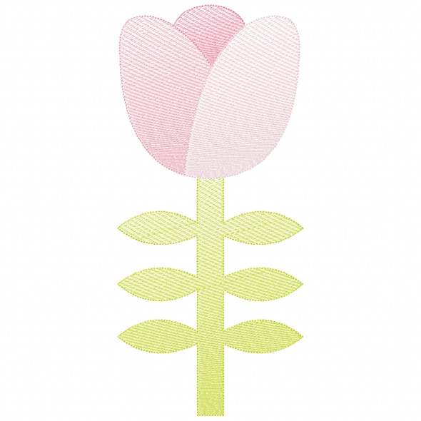 Flower 4 Sketch Applique Machine Embroidery Design