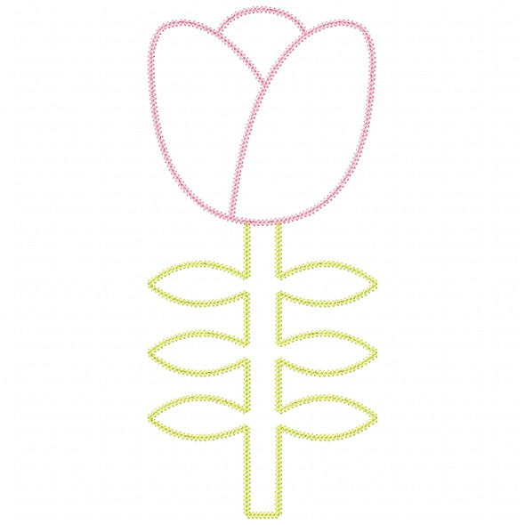 Flower 4 Chain and Vintage Applique Machine Embroidery Design