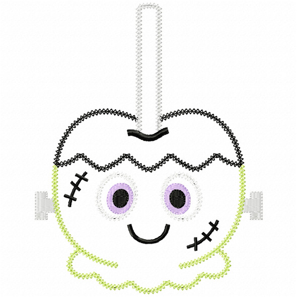Franken Candy Apple Vintage and Chain Applique Machine Embroidery Design