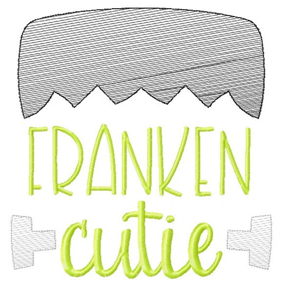 Franken Cutie Sketch Embroidery Machine Embroidery Design