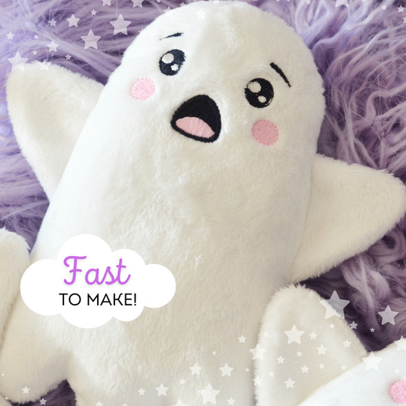 In the Hoop Bunch of Boos Ghost Plushie Set Machine Embroidery Design