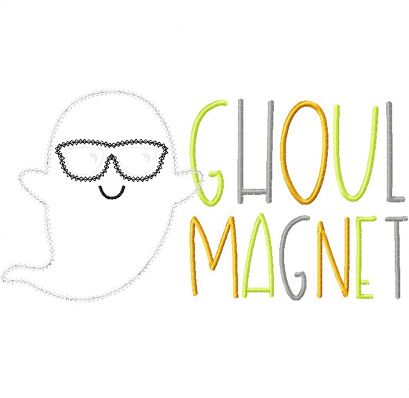 Ghoul Magnet Vintage and Chain Stitch Applique Machine Embroidery Design
