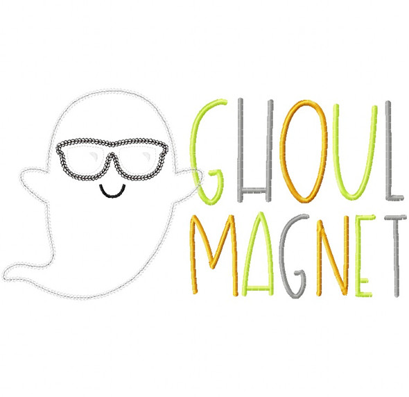 Ghoul Magnet Vintage and Chain Stitch Applique Embroidery Design