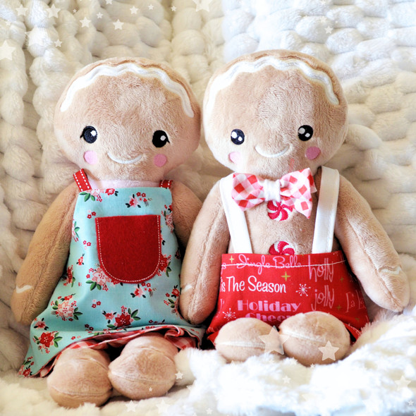 In the Hoop Gingerbread Doll Christmas Gift Design For Machine Embroidery