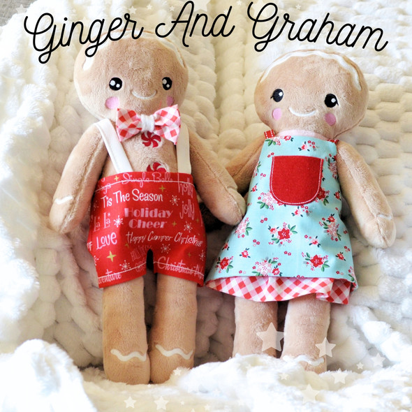 In the Hoop Gingerbread Doll Christmas Gift Design For Machine Embroidery