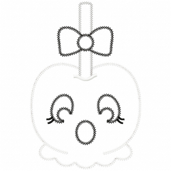 Girly Ghost Candy Apple Vintage and Chain Applique Machine Embroidery Design