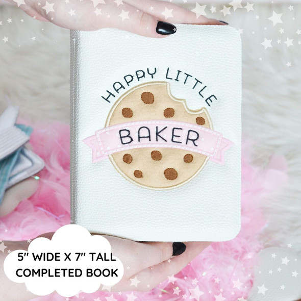 In the Hoop ITH Happy Little Bakery Cookbook Pretend Felt Food Machine Embroidery Design