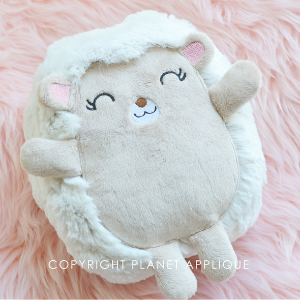 In the Hoop Baby Hedgehog Plush Machine Embroidery Design
