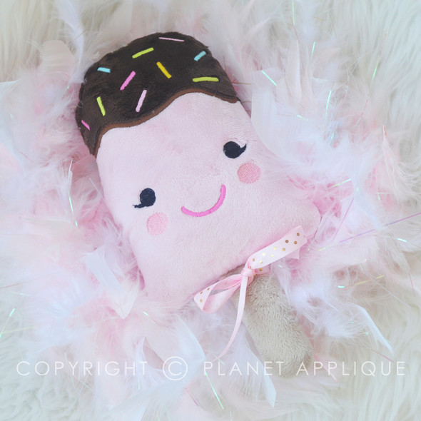 In the Hoop Popsicle Plush Machine Embroidery Design