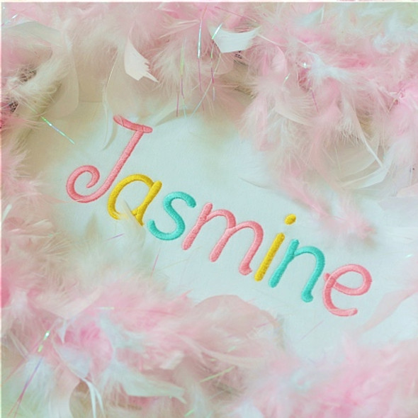 Jasmine Font Machine Embroidery Design