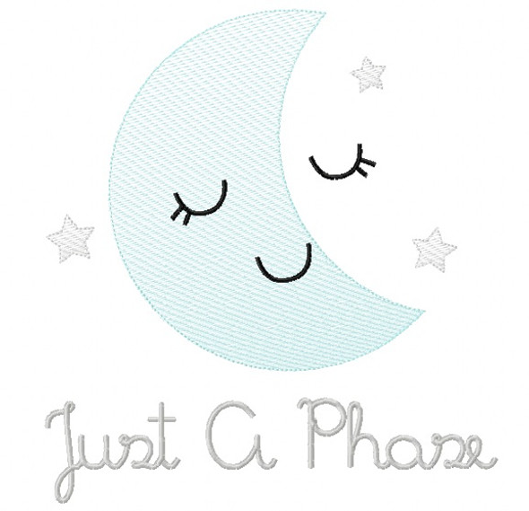 Just a Phase Sketch Embroidery Machine Embroidery Design