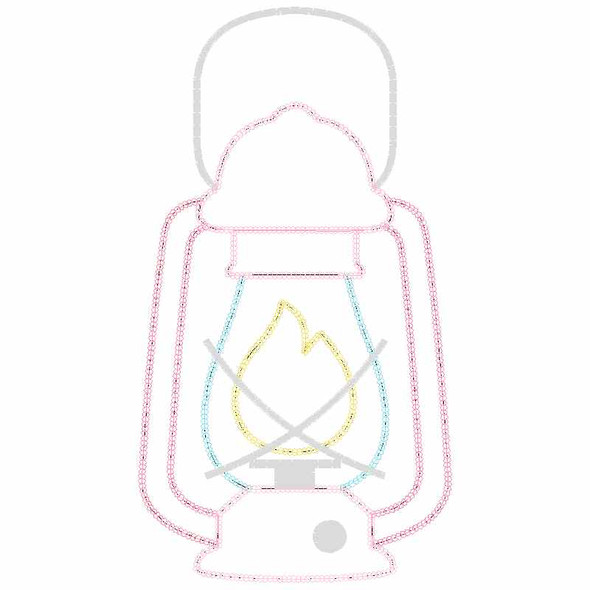 Lantern Chain and Vintage Applique Embroidery Design