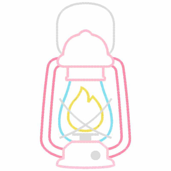 Lantern Satin and Zigzag Applique Embroidery Design