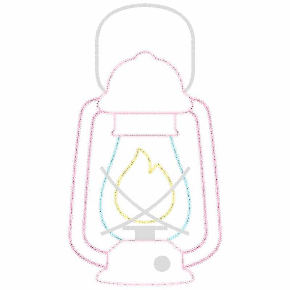 Lantern Chain and Vintage Applique Embroidery Design