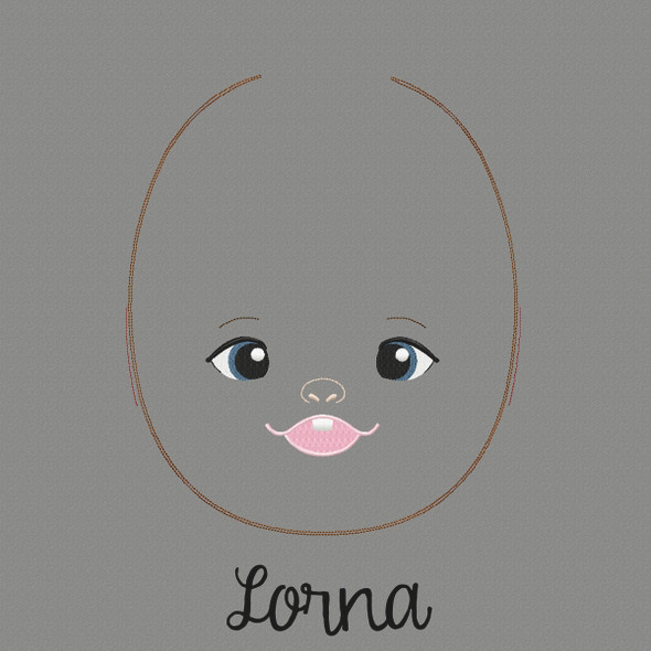 Lorna Doll Faces Addon Machine Embroidery Design