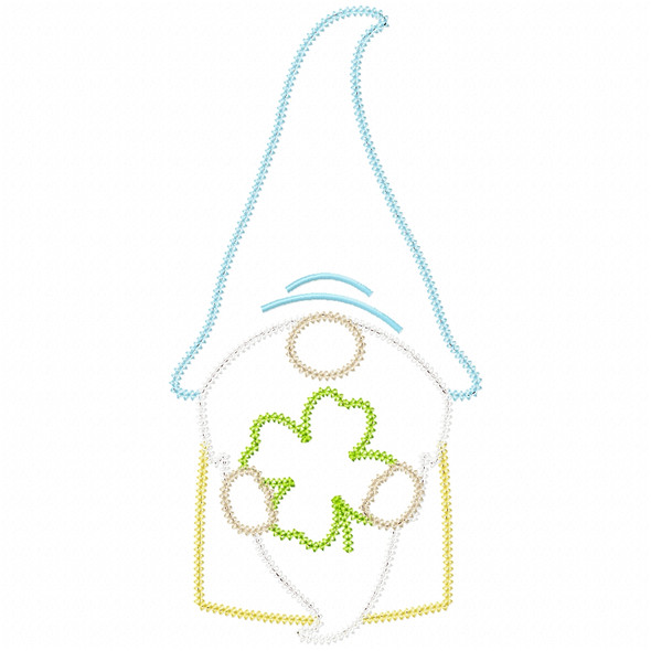 Lucky Gnome Vintage and Chain Stitch Machine Embroidery Design