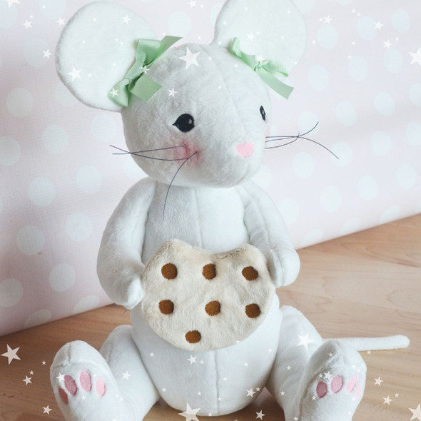 Mouse and Cookie Plush Machine Embroidery Design Project