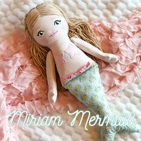 In the Hoop Miriam Mermaid Doll Design For the Embroidery Machine