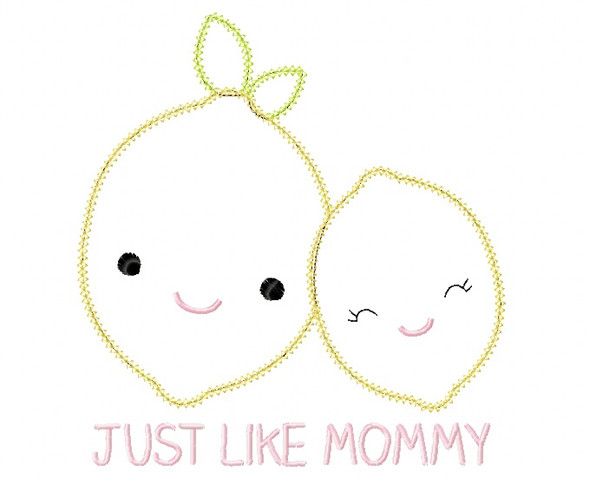 Like Mommy Lemons Blanket and Vintage Stitch Applique Embroidery Design