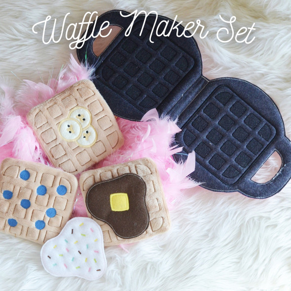 In the Hoop ITH Waffle Maker Felt Food Set Machine Embroidery Design
