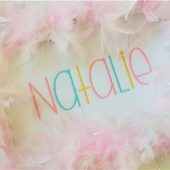 Natalie Font Machine Embroidery Design